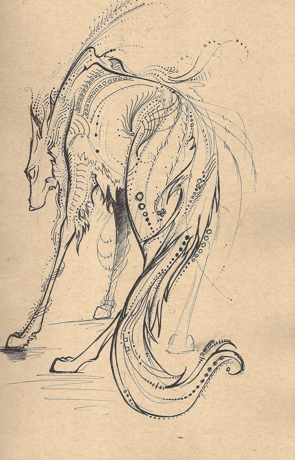 1028x1600 Immemorial Wolf Designs - Good And Evil Sketch