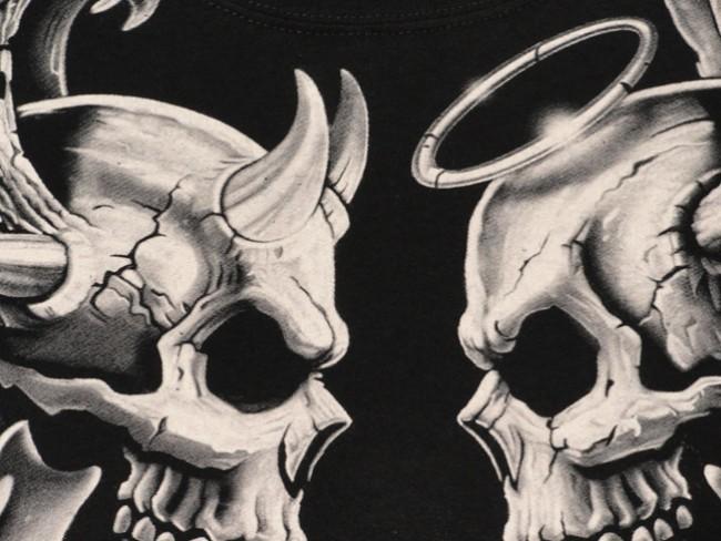 650x488 Liquid Blue Good Amp Evil T Shirt Bewild - Good And Evil Sketch