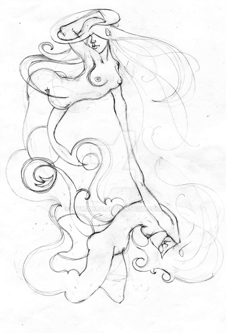 737x1085 Sketch Good Vs Evil By Mymakao - Good And Evil Sketch