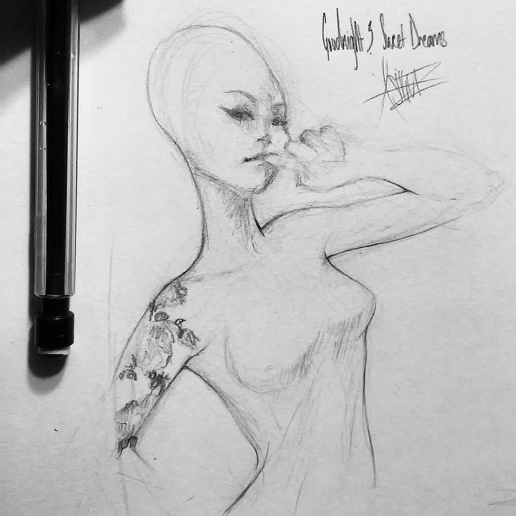 1024x1024 Weird Sketches Before Gw2 Then Bed. - Good Night Sketch