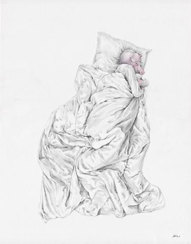 375x478 Good Night Drawing Drawing By Seunghwui Koo Saatchi Art - Good Night Sketch