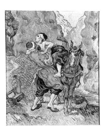 366x488 The Good Samaritan, After Delacroix, 1890 Giclee Print By Vincent - Good Samaritan Sketch