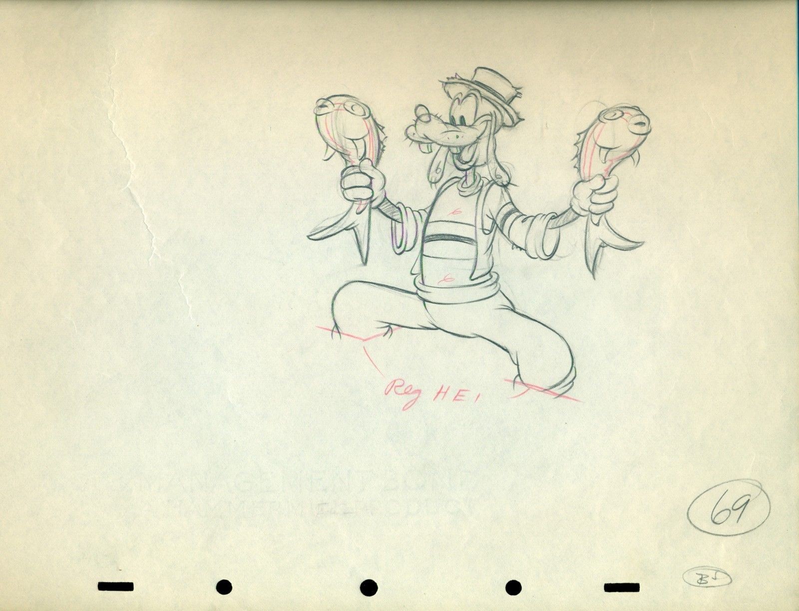 1600x1224 Original Walt Disney Production Drawing From Goofy And Wilbur - Goofy Sketch