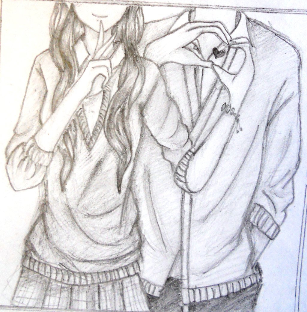 1024x1041 Shaded Sketch Of Cute Couple Cute Couple Drawings - Google Search Sketch