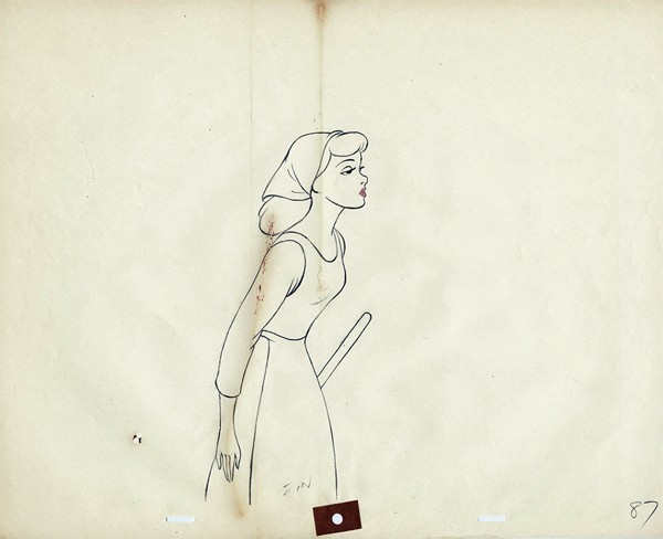 600x488 Animation Art Original Walt Disney Production Drawing Cinderella - Google Sketch Animation
