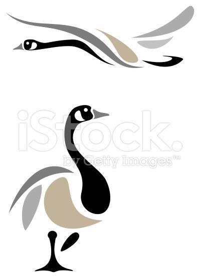 399x556 Canada Goose Sketch Contemporary Canadian Goose Abstract Drawing - Goose Sketch