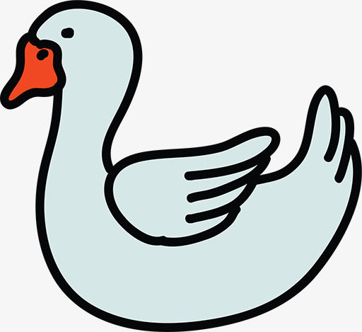 512x469 A Goose Sketch, Orange, Black, Blue Png Image And Clipart For Free - Goose Sketch