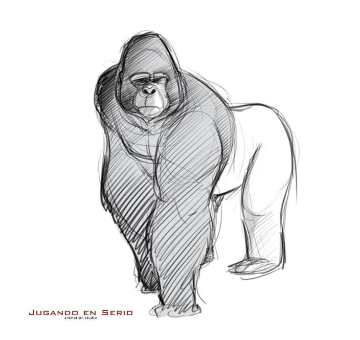 736x695 Gorilla For Dad Kukly Drawings, Character Design - Gorilla Sketch