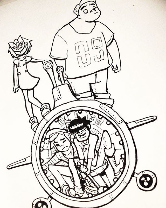 640x799 Lysum Today Was Revealed The New @gorillaz Song And I - Gorillaz Sketch