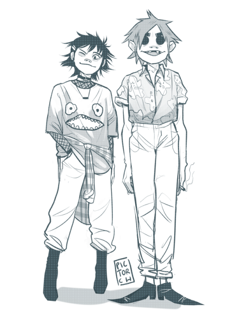 500x647 Gorillaz Sketch Tumblr - Gorillaz Sketch