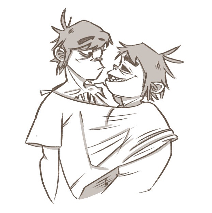 690x692 Old 2doc Stuff From The Past Year [Swipe - Gorillaz Sketch