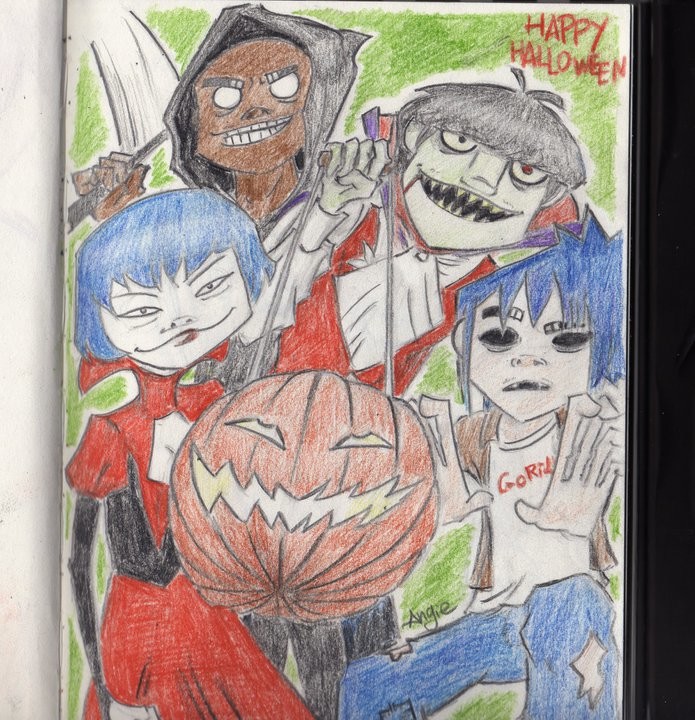 695x720 Oliveira - Gorillaz Sketch