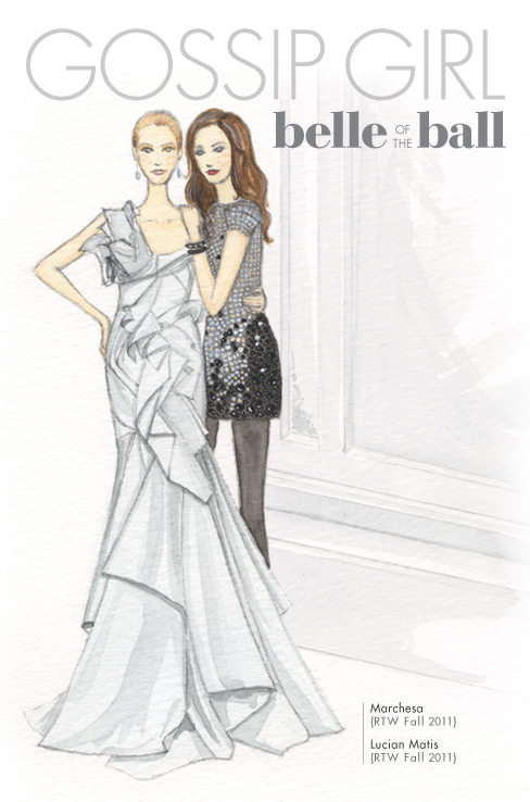488x738 Gossip Girl Belle Of The Ball Sketch And Pixel - Gossip Girl Sketch