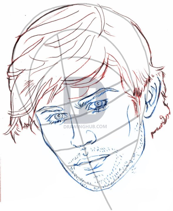 589x720 How To Draw Chace Crawford, Gossip Girl, Step By Step, Drawing - Gossip Girl Sketch