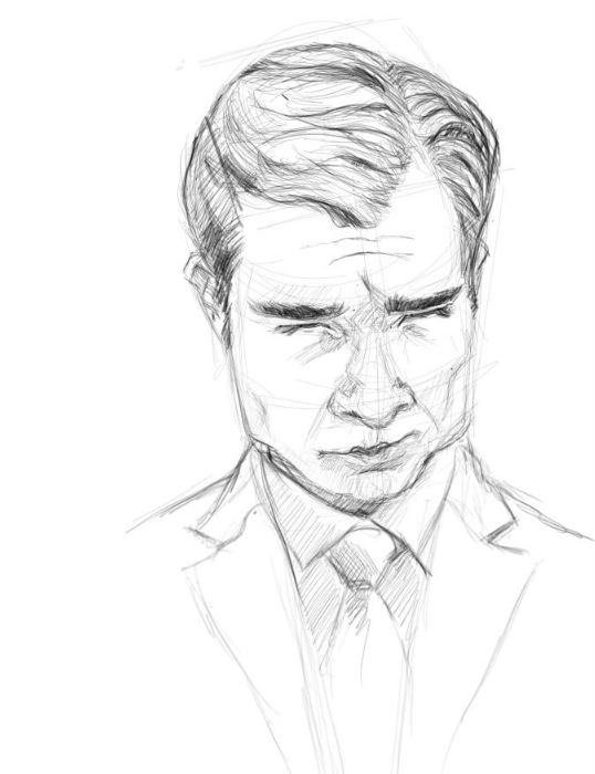 538x700 The Blog Of Stephanie Anne Felicity Faye Ed Westwick Chuck Bass - Gossip Girl Sketch
