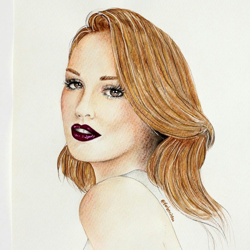 800x800 Beautiful Drawing Of Blair Waldorf From Gossip Girl. Actress - Gossip Girl Sketch