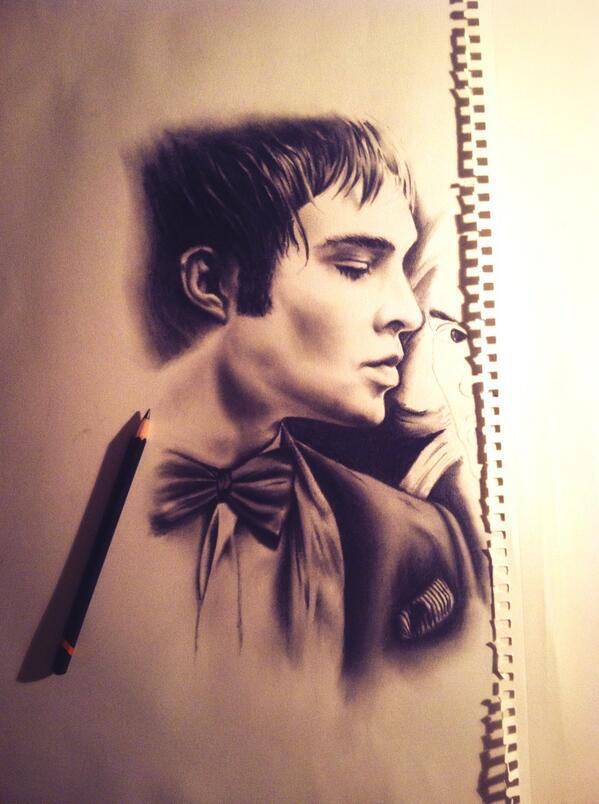 599x804 Chuck And Blair On Twitter Wow Flawless Chuck Bass Drawing By - Gossip Girl Sketch