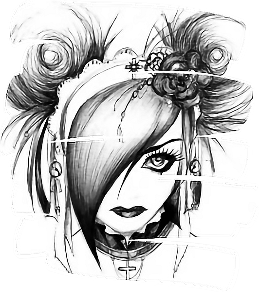 532x598 Ftegothic Goth Gothic Girl Girldrawing Drawing Differen - Goth Girl Sketch