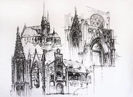 275x200 Gothic Architecture By Alphirin Architecture - Gothic Architecture Sketches