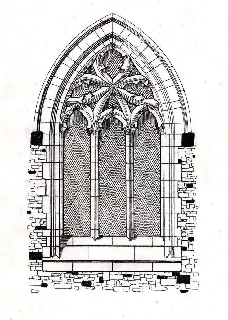 Gothic Architecture Sketches at PaintingValley.com | Explore collection ...
