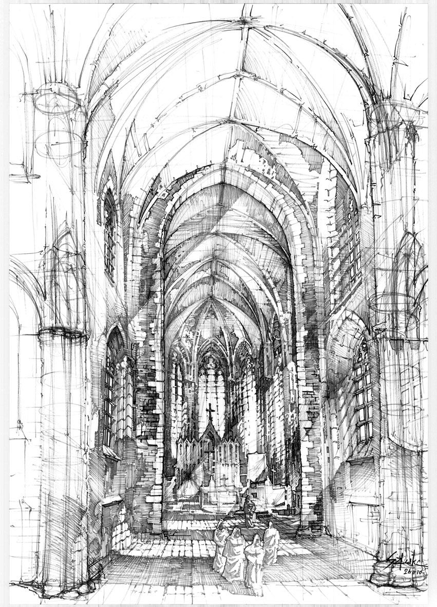 Gothic Architecture Sketches At Paintingvalley.com 