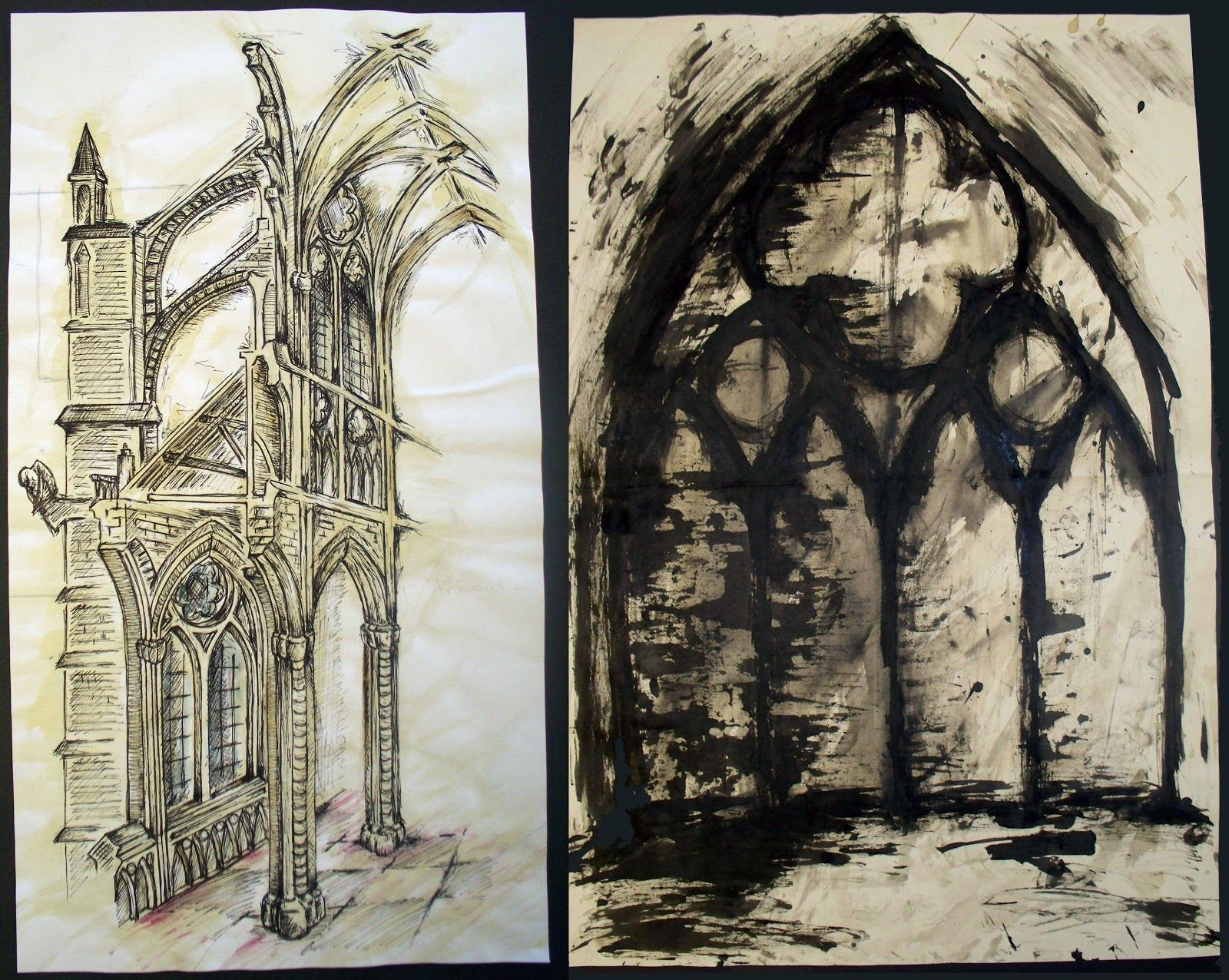 1600x1276 Simple Gothic Architecture Drawing Save Expressive Architecture -...