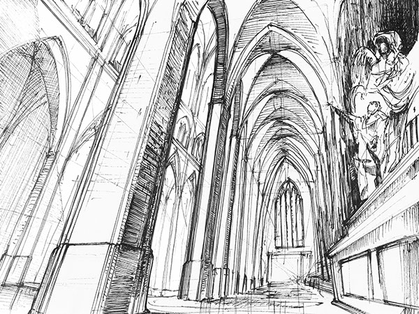 600x450 Gothic Sketches On Behance - Gothic Art Sketches
