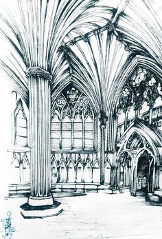 236x347 27 Best Gothic Architecture Sketches Images - Gothic Cathedral Sketch