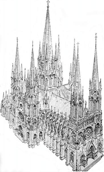 365x600 Gothic Architecture, Geometry, And The Aesthetics Of Transcendence - Gothic Cathedral Sketch