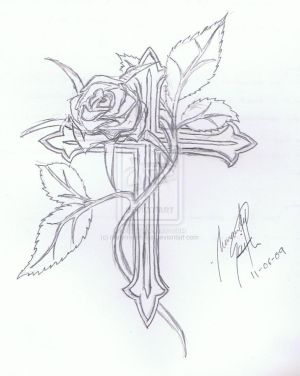 Gothic Cross Sketch at PaintingValley.com | Explore collection of ...