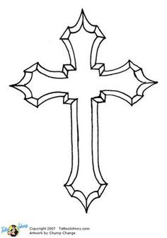 236x337 31 Best Cross Outline Tattoo Designs Images Cross - Gothic Cross Sketch