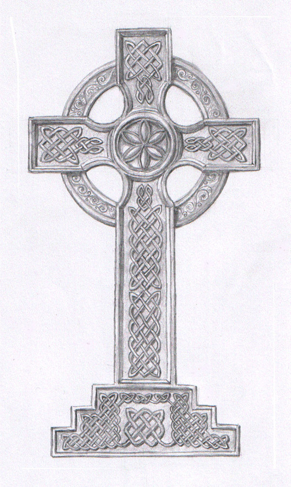 600x1004 Celtic Cross By Dashinvaine - Gothic Cross Sketch