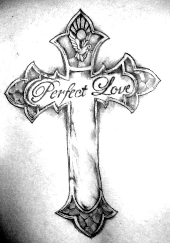 570x812 98 Best Cross Tattoos And Designs For Men And Women - Gothic Cross Sketch