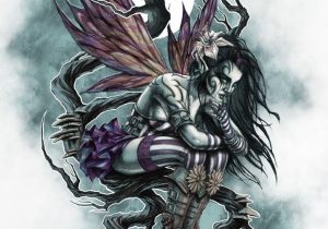 300x210 Drawings Of Gothic Fairies Gothic Fairy Sketches Moon Fairy - Gothic Fairy Sketches