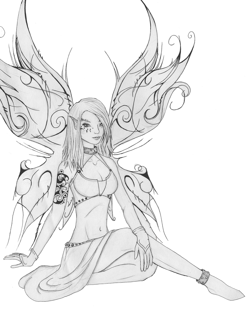 831x1029 Gothic Fairy Coloring Pages 2336650 - Gothic Fairy Sketches