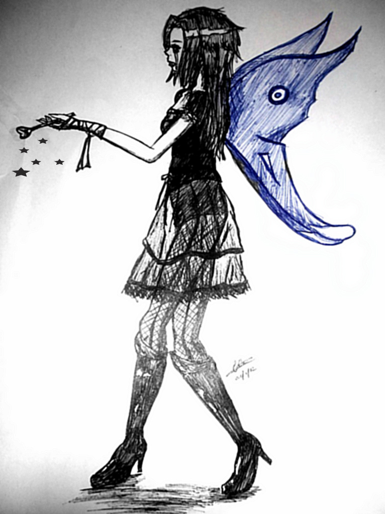 766x1023 Gothic Fairy By Woostersauce - Gothic Fairy Sketches