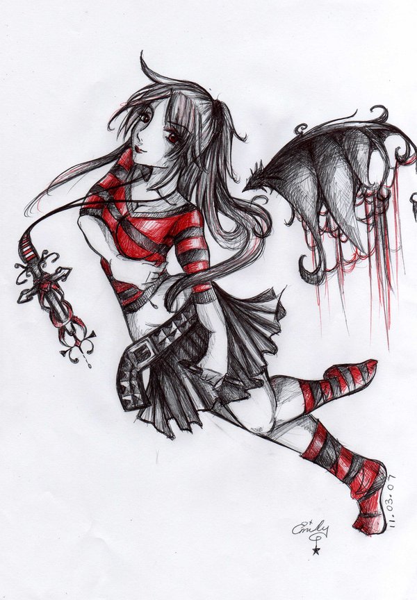600x864 Gothic Fairy. By Vampire Valentine - Gothic Fairy Sketches