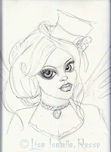 367x504 The Fine Art And Ramblings Of Lisa Isabella Russo Sketch Of A Big - Gothic Fairy Sketches