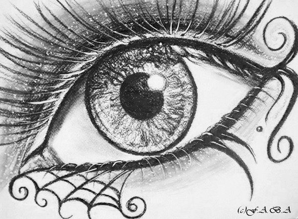 600x441 Gothic Drawings Gothic Eye Ll By Kaldengel - Gothic Sketches
