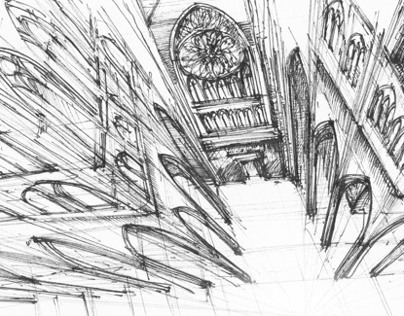 404x316 Gothic Sketches On Behance - Gothic Sketches