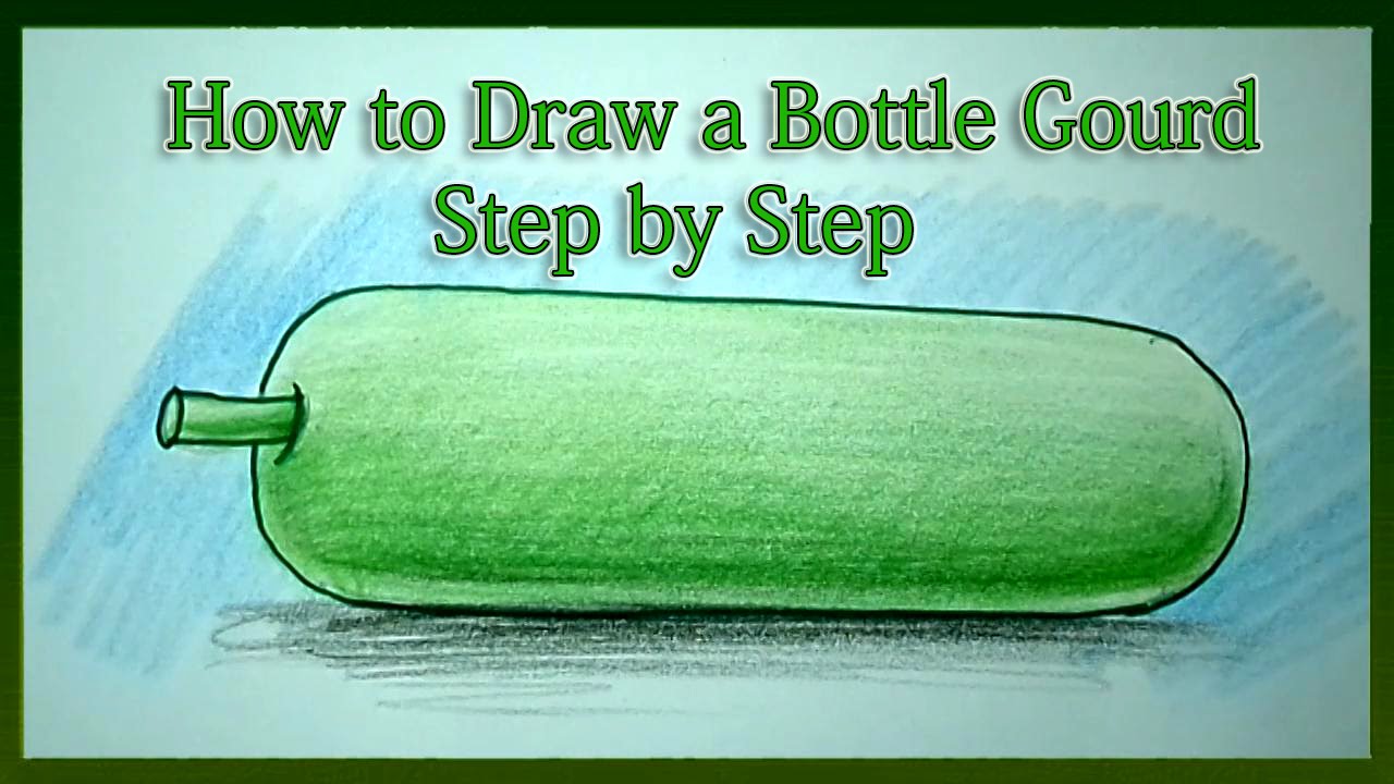 1280x720 How To Draw A Bottle Gourd Step By Step - Gourd Sketch
