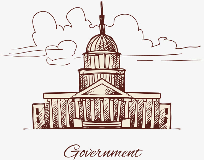650x512 Hand Painted Sketch Government Building, Sketch Vector, Building - Government Sketch
