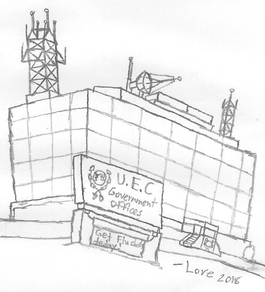 852x938 Uec Government Offices Concept Sketch By Theorignallorehunter On - Government Sketch