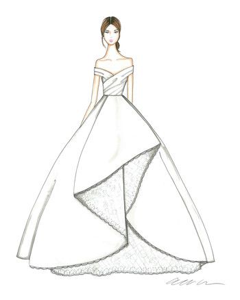 350x438 Exclusive Get A First Look - Gown Sketch