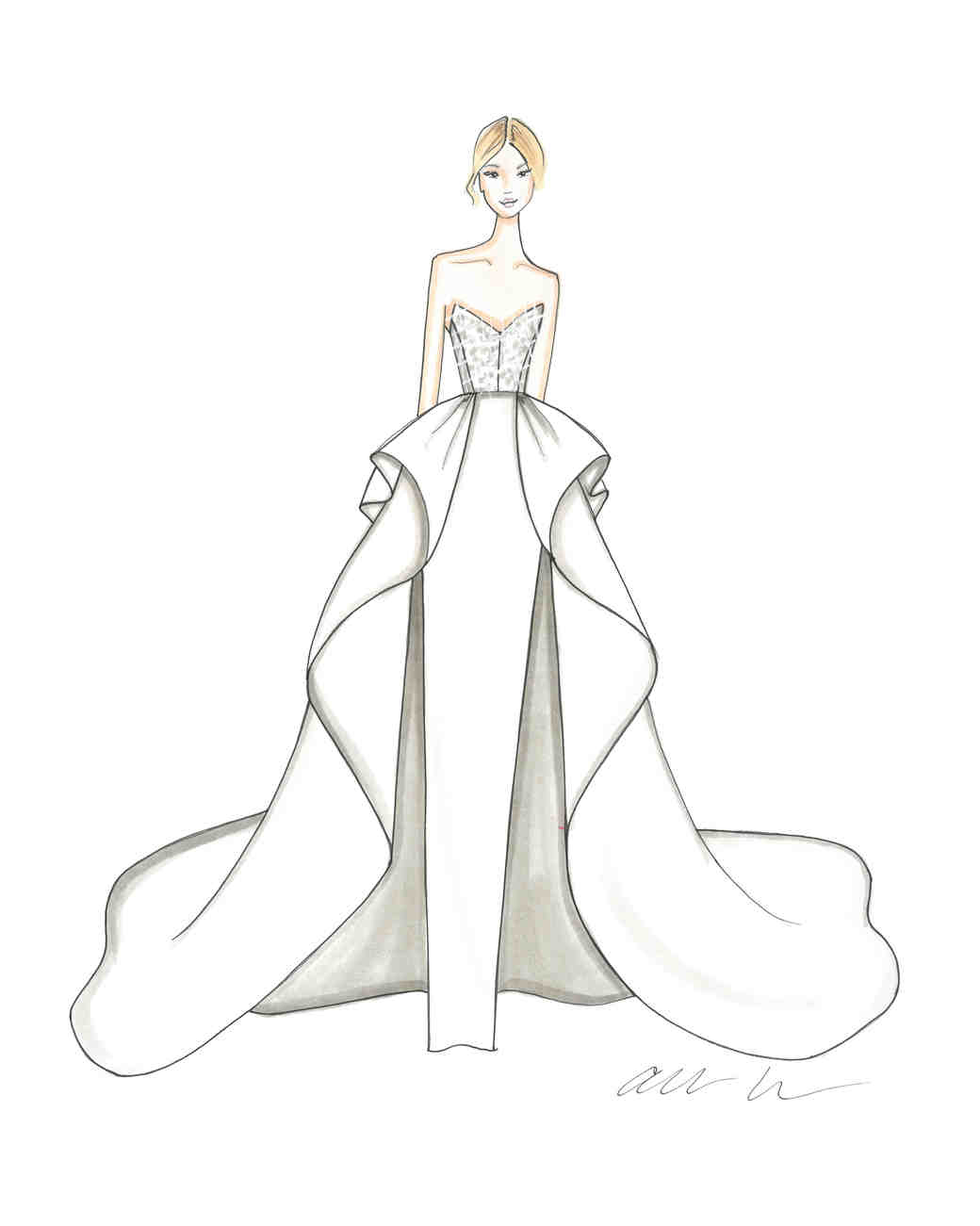 1040x1301 Exclusive Get A First Look - Gown Sketch