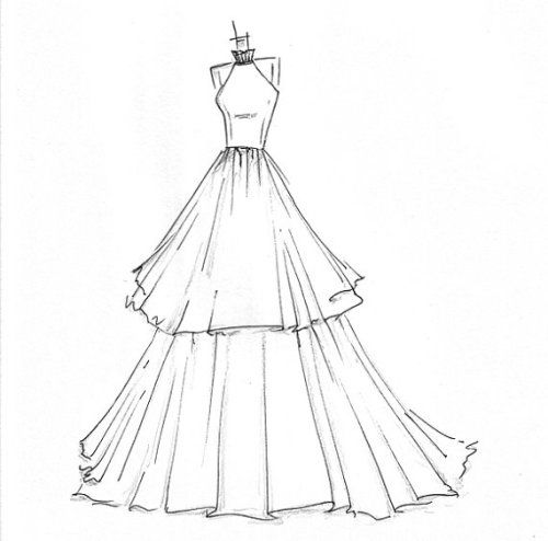 500x494 Pin By Mimi Bee On Fashion Sketches Fashion Sketches - Gown Sketch