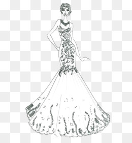 260x280 Wedding Dress Ball Gown Sketch - Gown Sketch