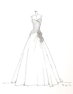 236x304 Dress Sketch Of Your Special Dress - Gown Sketch