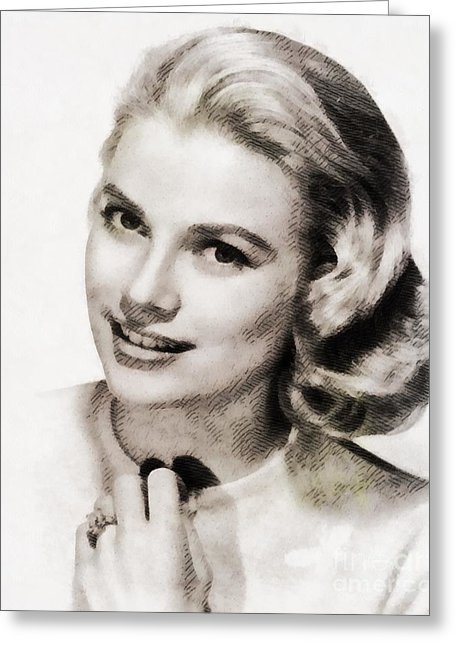 455x646 Grace Kelly Greeting Cards Fine Art America - Grace Kelly Sketch