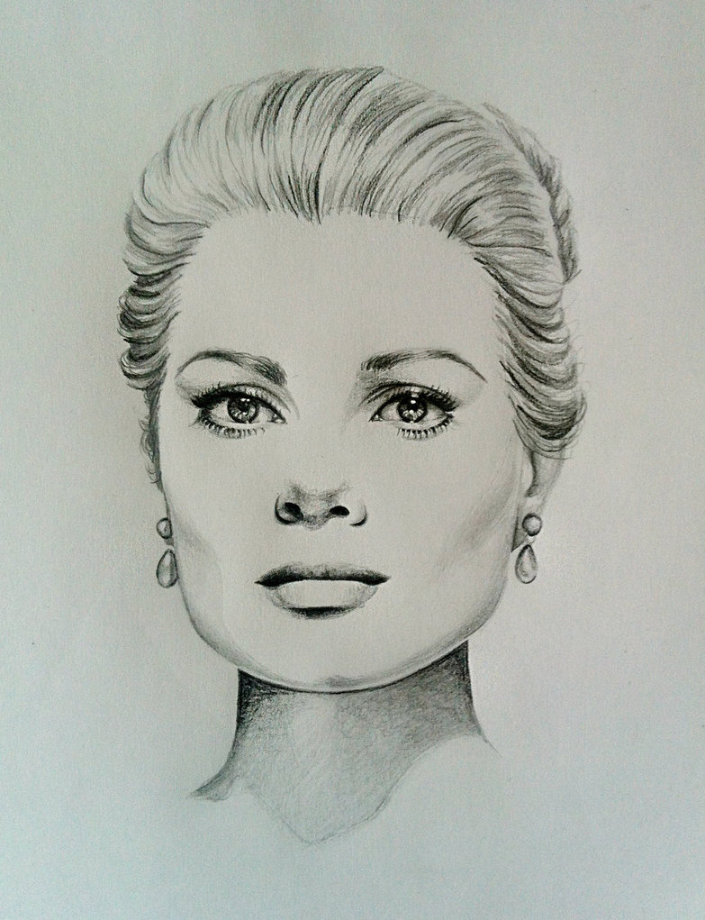 783x1021 Grace Kelly Sketch Drawing Skill - Grace Kelly Sketch